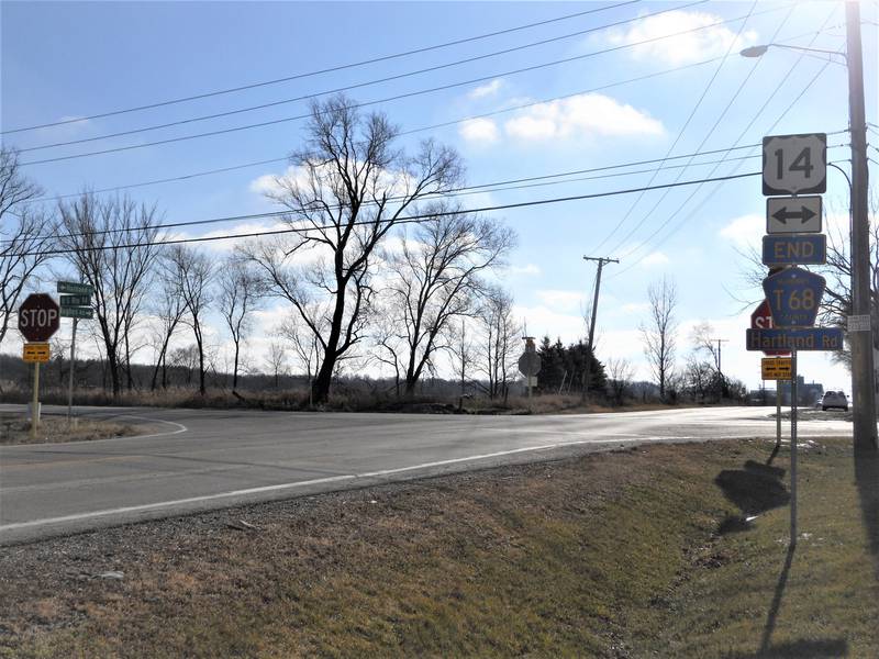 People can give public comment on potential improvements that could go at the intersection of Route 14 and Hartland/Hughes roads. Public comment opened Monday, Jan. 30 and will go through Feb. 24, 2023.