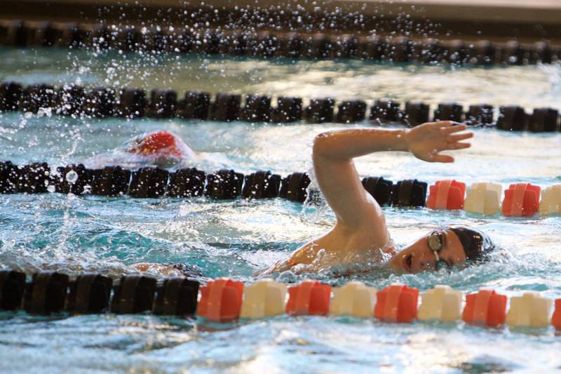 DeKalb - Sycamore's Hannah Raetzke competes in the 100 Yard Freestyle at the DeKalb - Sycamore co-op swim meet on Thursday, Sept.30,2022 in DeKalb.