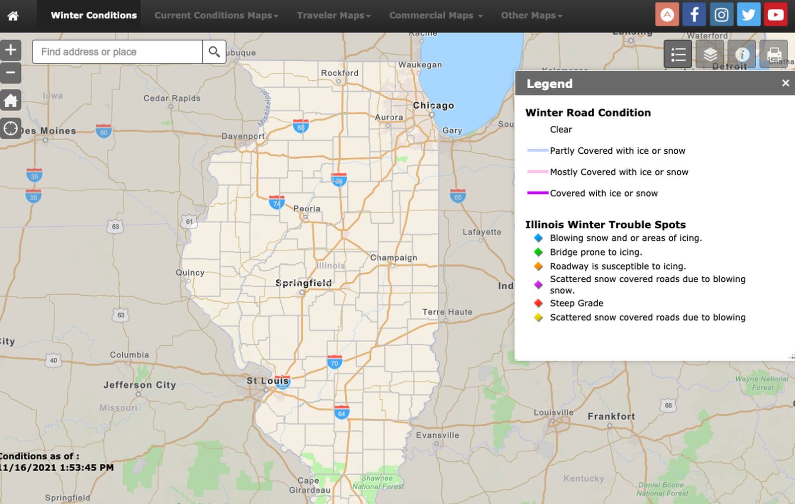 IDOT has improved online winter road condition map Shaw Local