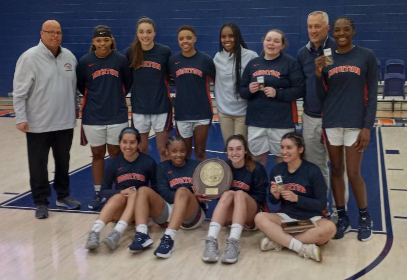 The Morton College women's basketball team qualified for the national tournament for the first time in school history this season and was nationally-ranked for the first time.