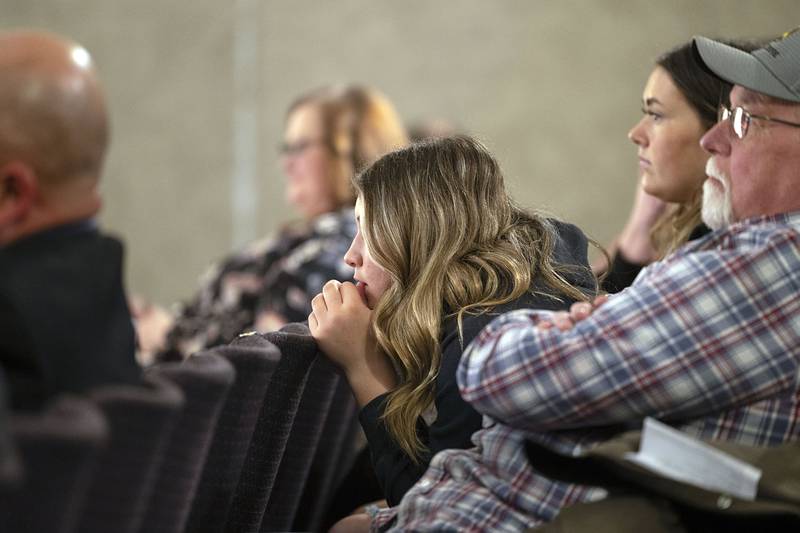 Tensions are high for loved ones as they watch their kids compete Thursday, March 9, 2023 during the Lee-Ogle-Whiteside Regional Spelling Bee.