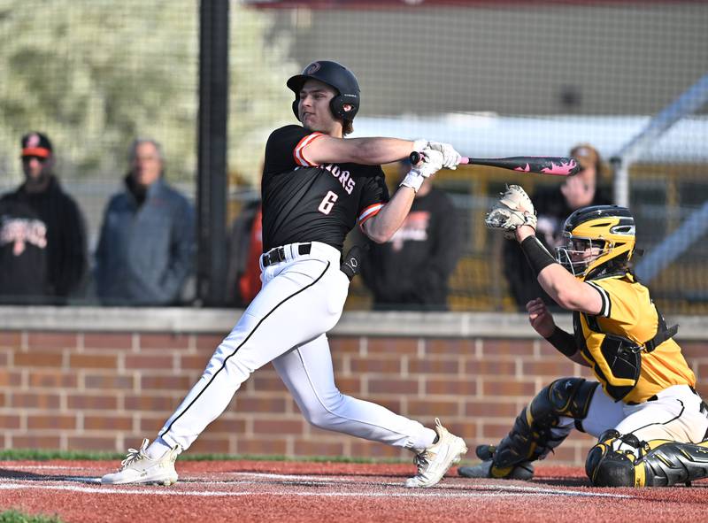 Lincoln-Way West's Ian Hazelip at bat during the non-conference game against Joliet West on Friday, April. 19, 2024, at Joliet.