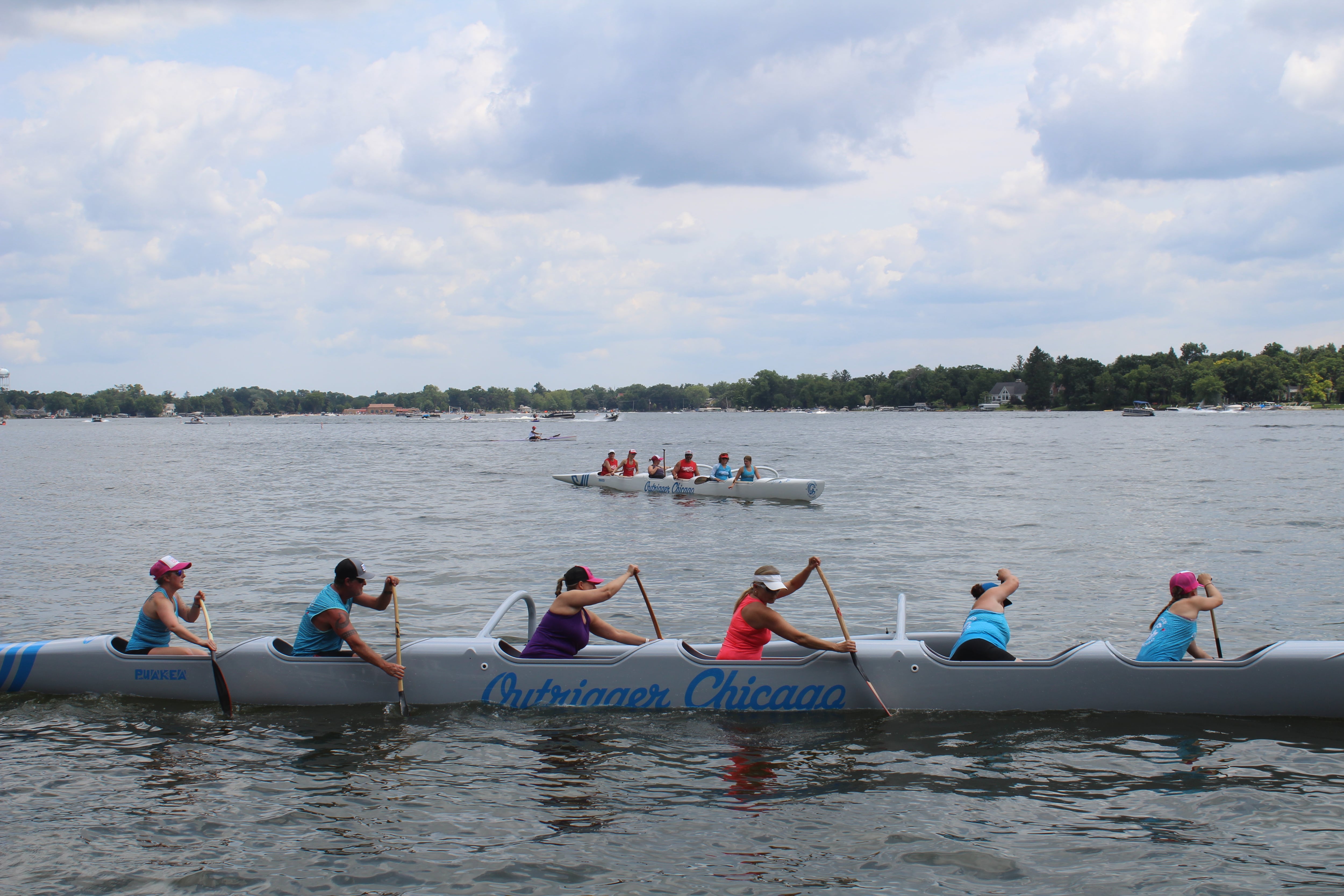 Hawaiian-style canoes set out on Crystal Lake: ‘It’s a rush’