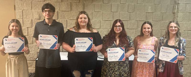 Recipients of the Tri-County Opportunities Council Community Services Block Grant scholarships are (from left) Hazel Nieves, Collin Tran-Howland, Alexis Murphy, Kaylee Dowda, Katie Hutchison and Tasha Selden.