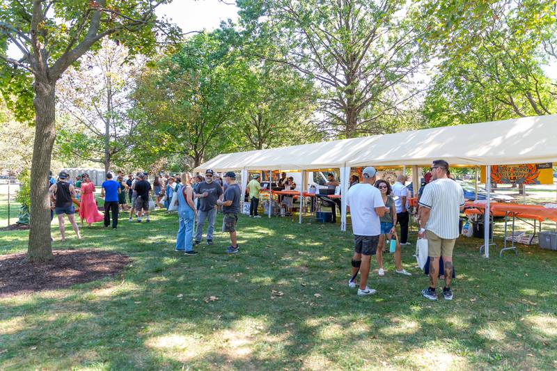 There was a nice crowd enjoying the Berywn Brewfest. Sept 14, 2024 in Berwyn.