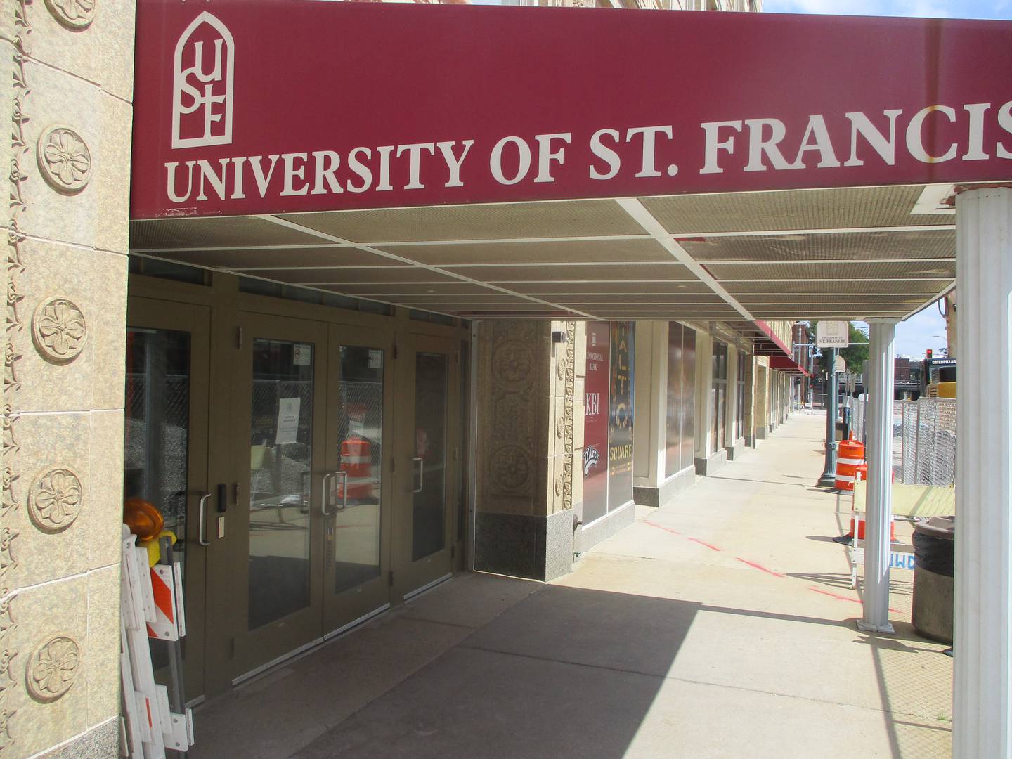 The University of St. Francis runs its art program at the Rialto Square Theatre building, which is in downtown Joliet and has been closed for tests related to a July asbestos removal violation. Aug. 29, 2024