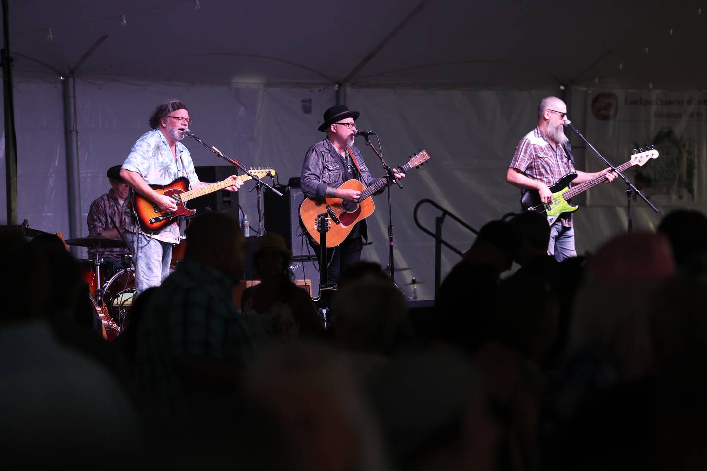 Hundreds pack the Beer Garden tent for live music at Lockport’s Canal Days on Friday, June 9, 2023.