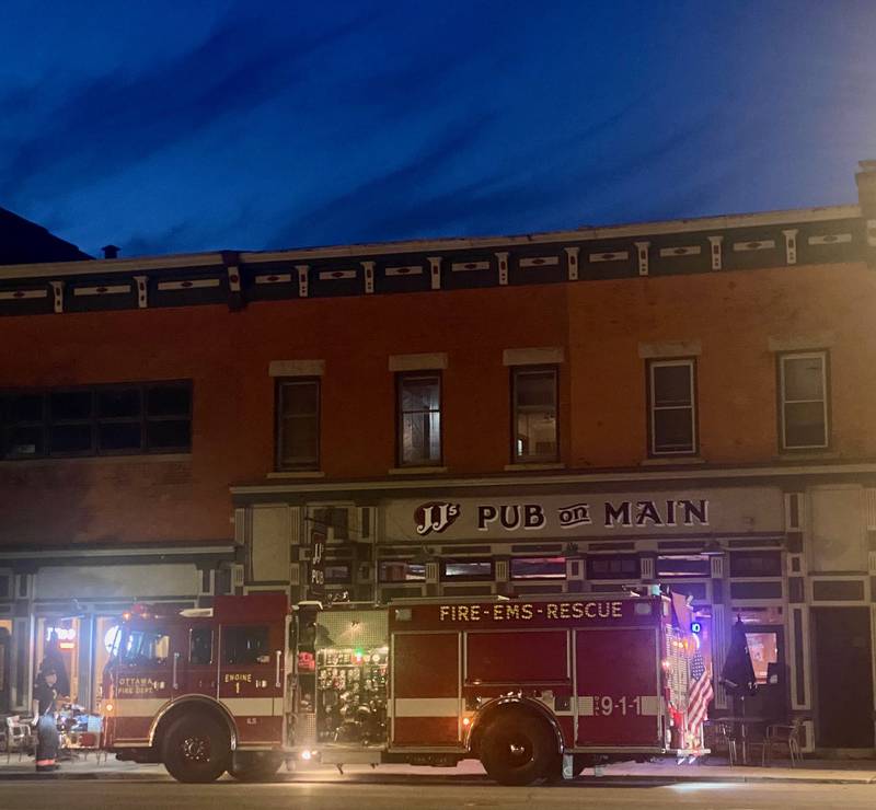 The Ottawa Fire Department was called to JJ’s Pub at 104 W. Main St. Wednesday night after smoke was detected in the establishment , Chief Brian Bressner said.