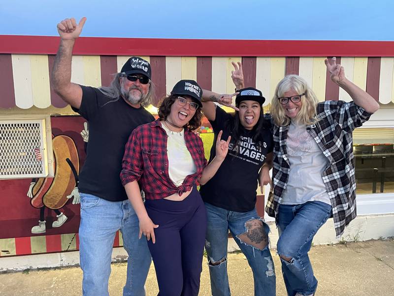 Moviegoers came dressed as Wayne and Garth during a September event at the McHenry Outdoor Theater, where staff look forward to welcoming costumed kids during a trunk-or-treat Sunday, Oct. 29. Spooky movie fare will play all weekend, Oct. 27-29, and 40 percent of all concession sales will go to Woodstock families displaced by a recent home explosion.