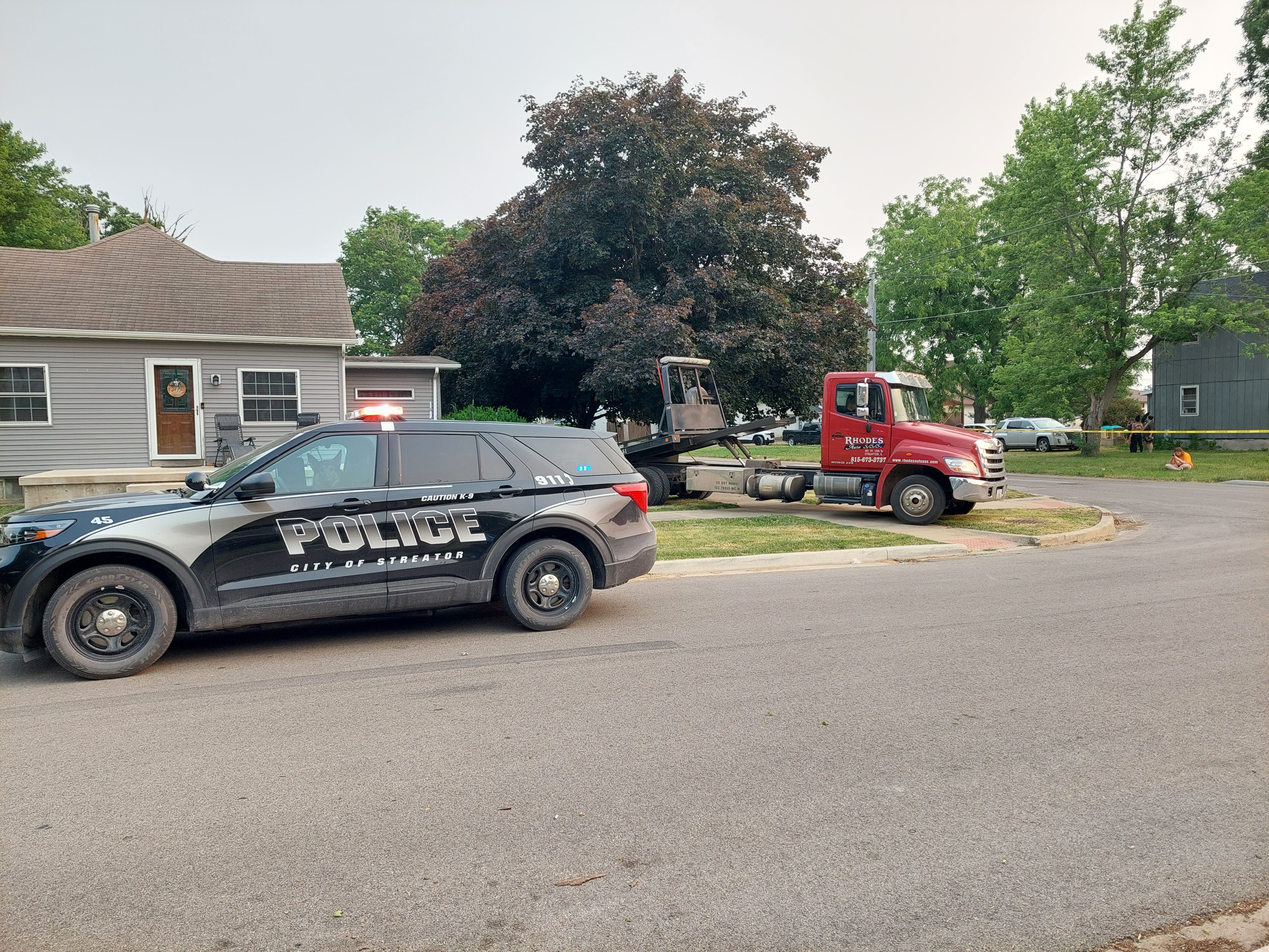 Streator police investigate the scene of a shooting Sunday, June 4, 2023, near the corner of Elm and Shabbona streets in Streator.