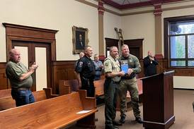 Amboy officer and Lee County deputy honored for life-saving actions during Depot Days Parade