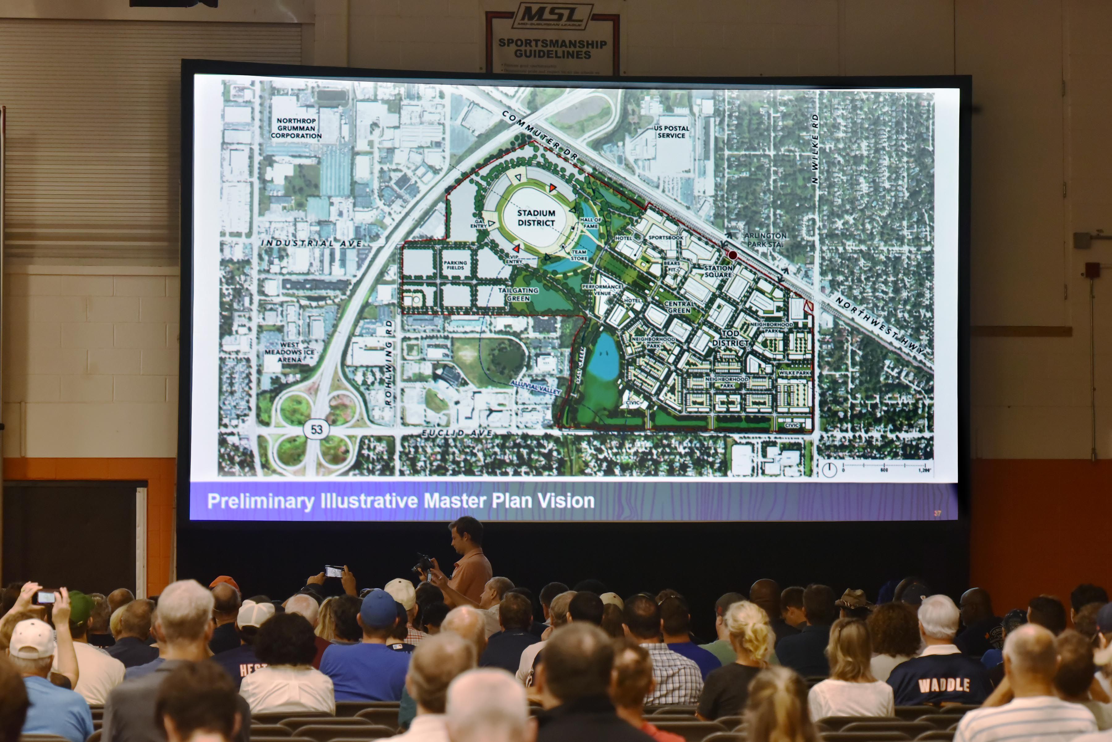 First Look at Chicago Bears Master Plan for Arlington Park. How Much Will  Taxpayers Be Asked To Fund?, Chicago News