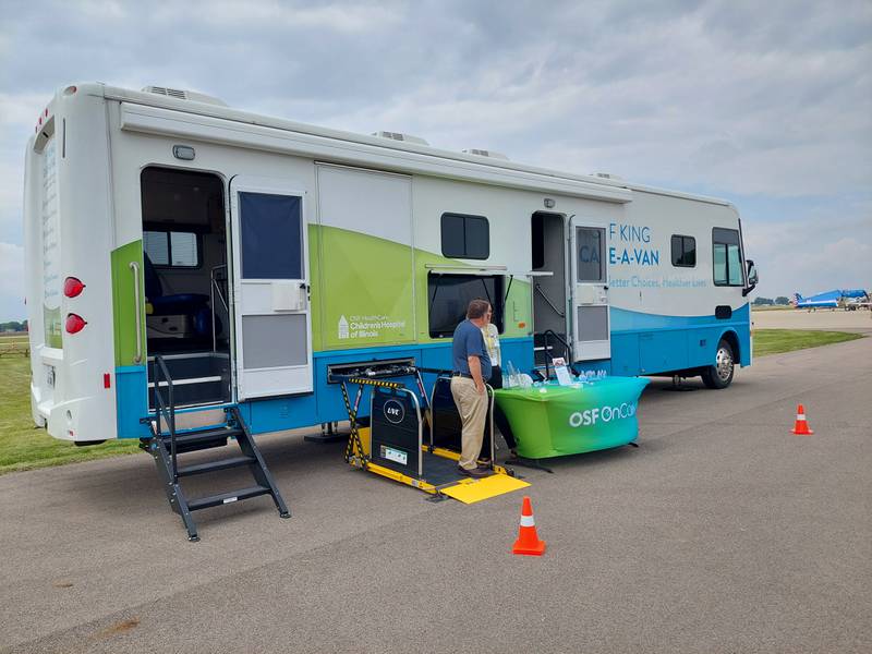 OSF HealthCare's King Care-A-Van made an appearance Thursday, May 16, 2024, at the Veterans Expo at the Illinois Valley Regional Airport in Peru.