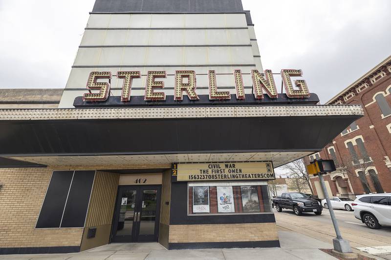The downtown Sterling Theater, which since Feb. 7, 2022, has been granted $456,000 in ARPA funding to repair the roof, improve lighting and replace the seats, among other aid and improvements.