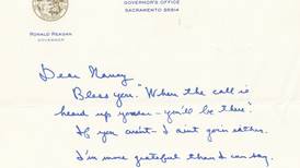 Handwritten Ronald Reagan letters available for sale online