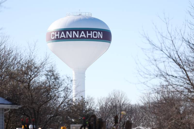 Channahon water tower sit off in the distance on Tuesday January 31st, 2023.