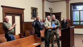 Amboy officer and Lee County deputy honored for life-saving actions during Depot Days Parade