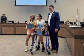 City of Morris honors Saratoga School state champions in track and field