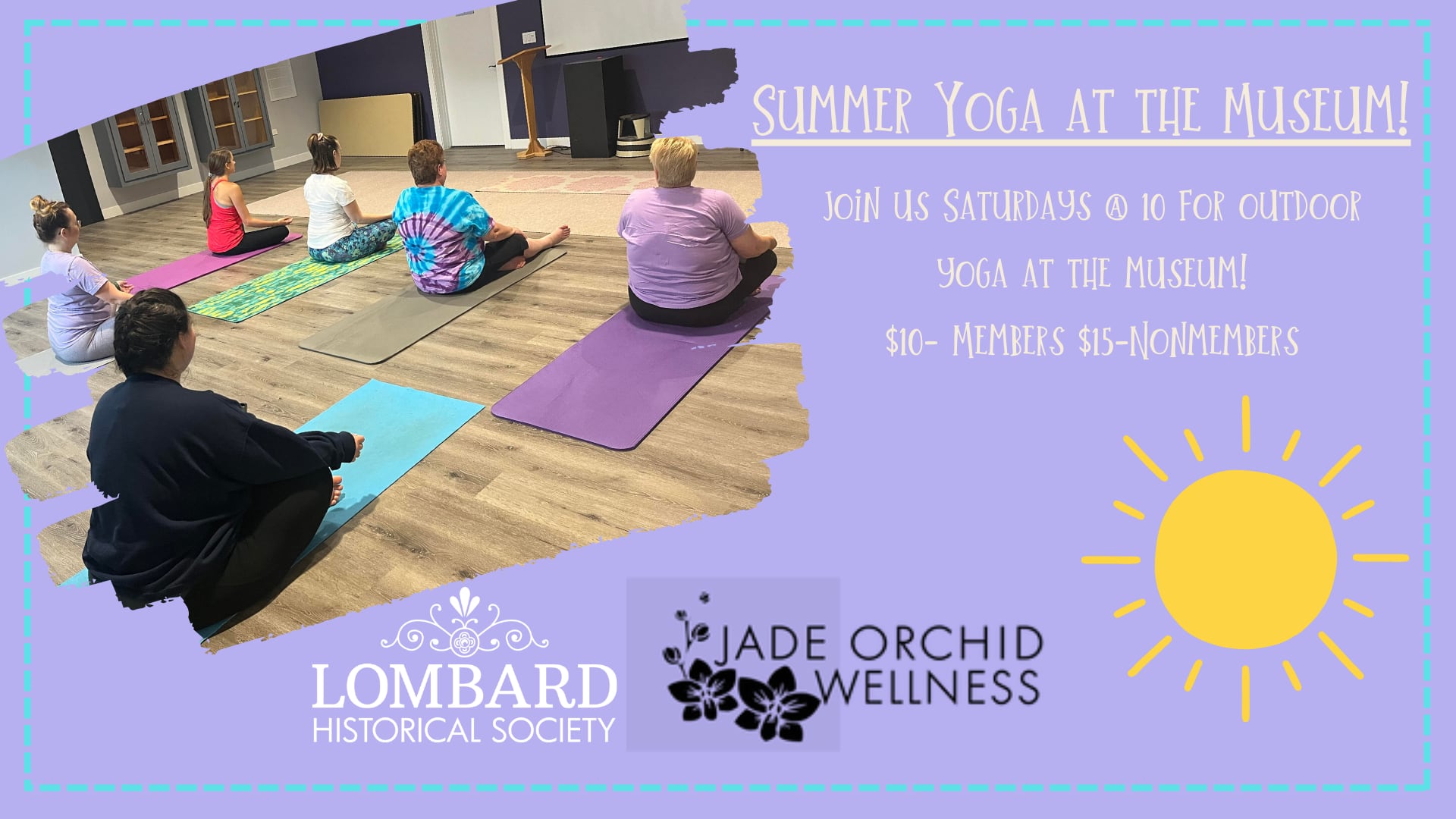 Lombard Historical Society presents summer yoga with Jade Orchid Wellness