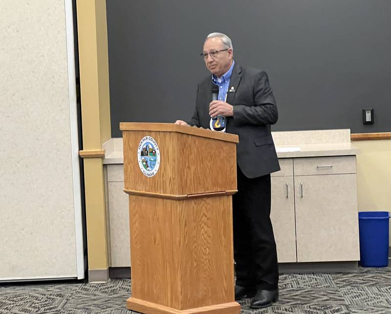 Chairman Joseph “Zeke” Rupnick of the Prairie Band Potawatomi Nation spoke to the DeKalb County Committee of the Whole on May 8, 2024, and said he hopes the Nation will be able to receive right of first refusal for properties sold within the boundaries of the reservation.