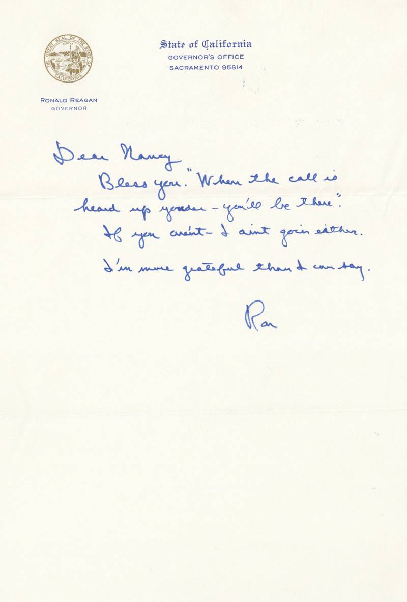 This is one of nine Ronald Reagan letters that will go up for sale.