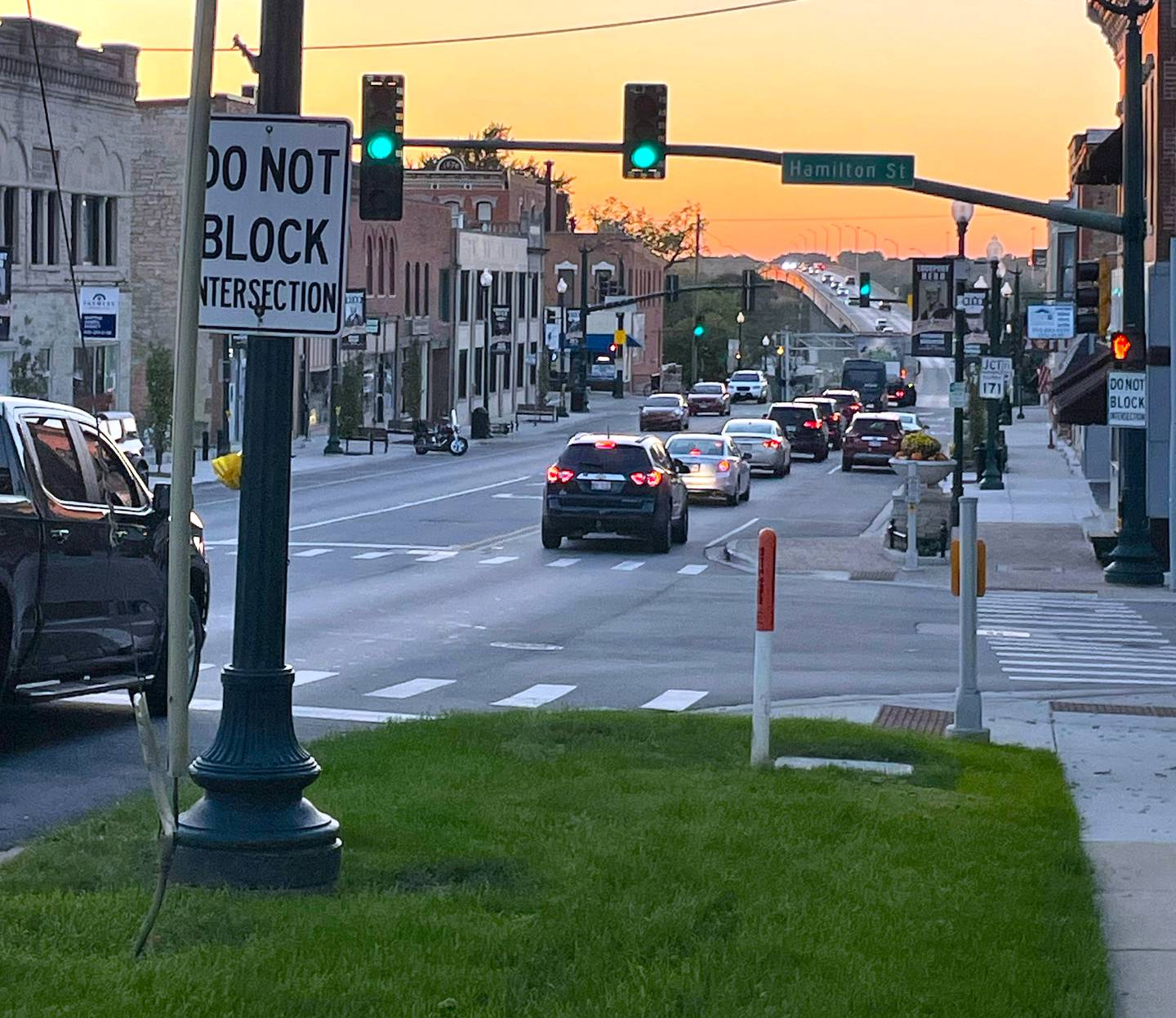 Downtown Lockport facing west at intersection of E. Ninth Street and Hamilton Street on Oct. 1, 2023.