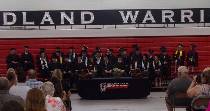 The Class of 2024 Woodland graduates are seated after receiving their diplomas Sunday, May 19, 2024.