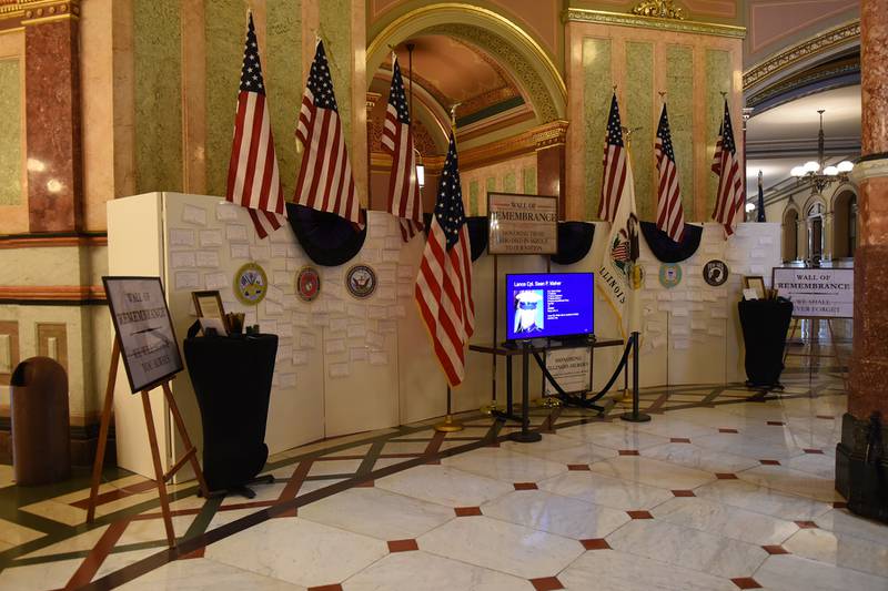 The Senate Republican Caucus has been hosting "Wall of Honor" at the Illinois State Capitol in Springfield as an annual Veterans Day tribute since 2017, according to a news release. This year’s tribute wall will be on display from Nov. 11 through Nov. 23.