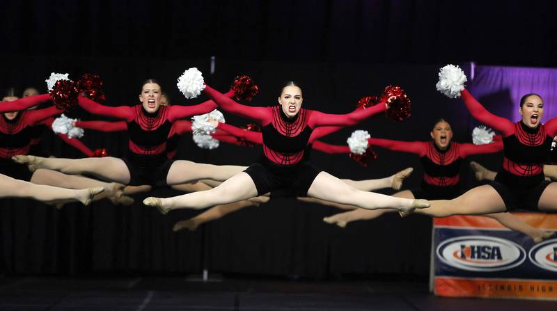 Downers Grove South competes in the IHSA 3A Competitive Dance State Finals Saturday, Jan. 27, 2024 at Grossinger Motors Arena in Bloomington.