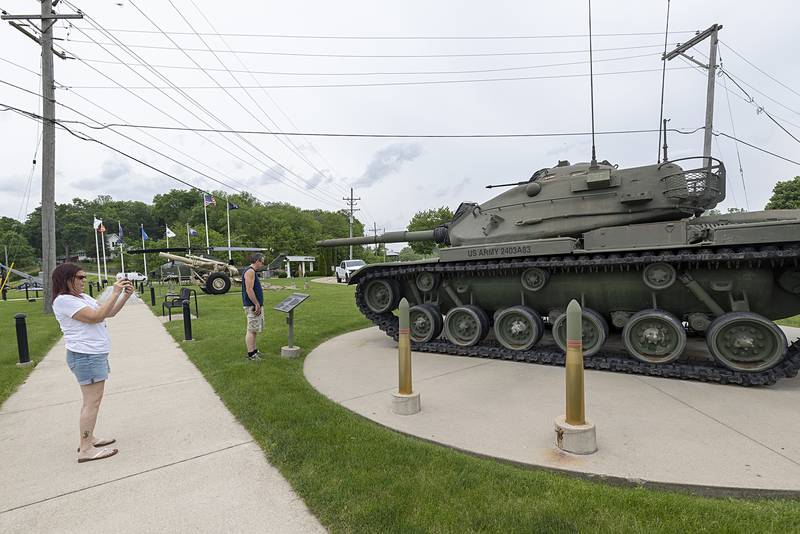 Vicki View and Tim Dalton of Westmont check out the Lee County Memorial Park Tuesday, May 21, 2024 in Dixon. The two are looking at property in the area so decided to check out the local sites.