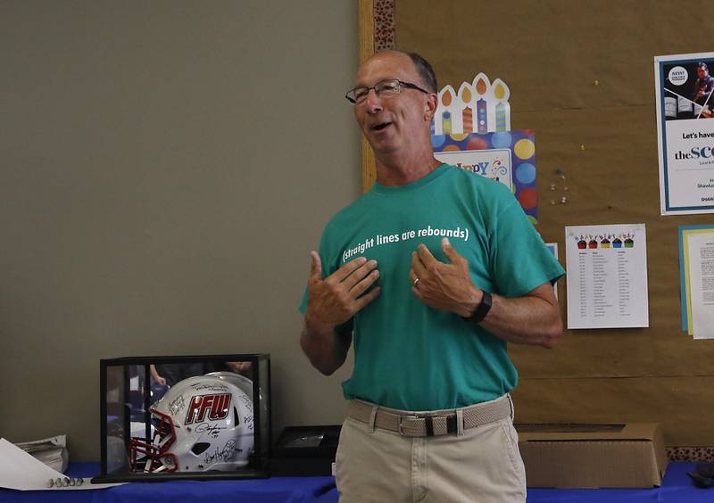Northwest Herald sports reporter Joe Stevenson was celebrated and honored during a retirement party in his honor after working for Shaw Media for 35 years.