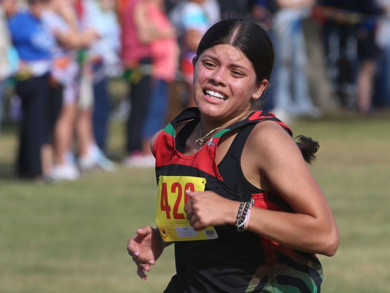 L-P's Yoslin Carlos runs in the Gary Coates Cross Country Invitational on Saturday, Sept. 14, 2024 Zearing Park in Princeton.