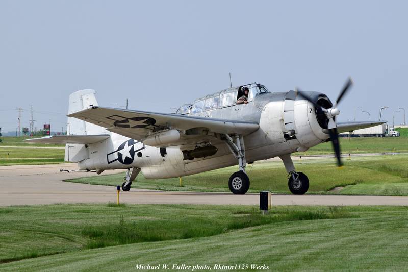 The first TBM Avenger arrived Wednesday, May 15, 2024, at Illinois Valley Regional Airport in Peru ahead of the two-day festival May 17-18. The Avenger, known as "Ida Red," arrived with owner David Prescott on board with Josh Miller.