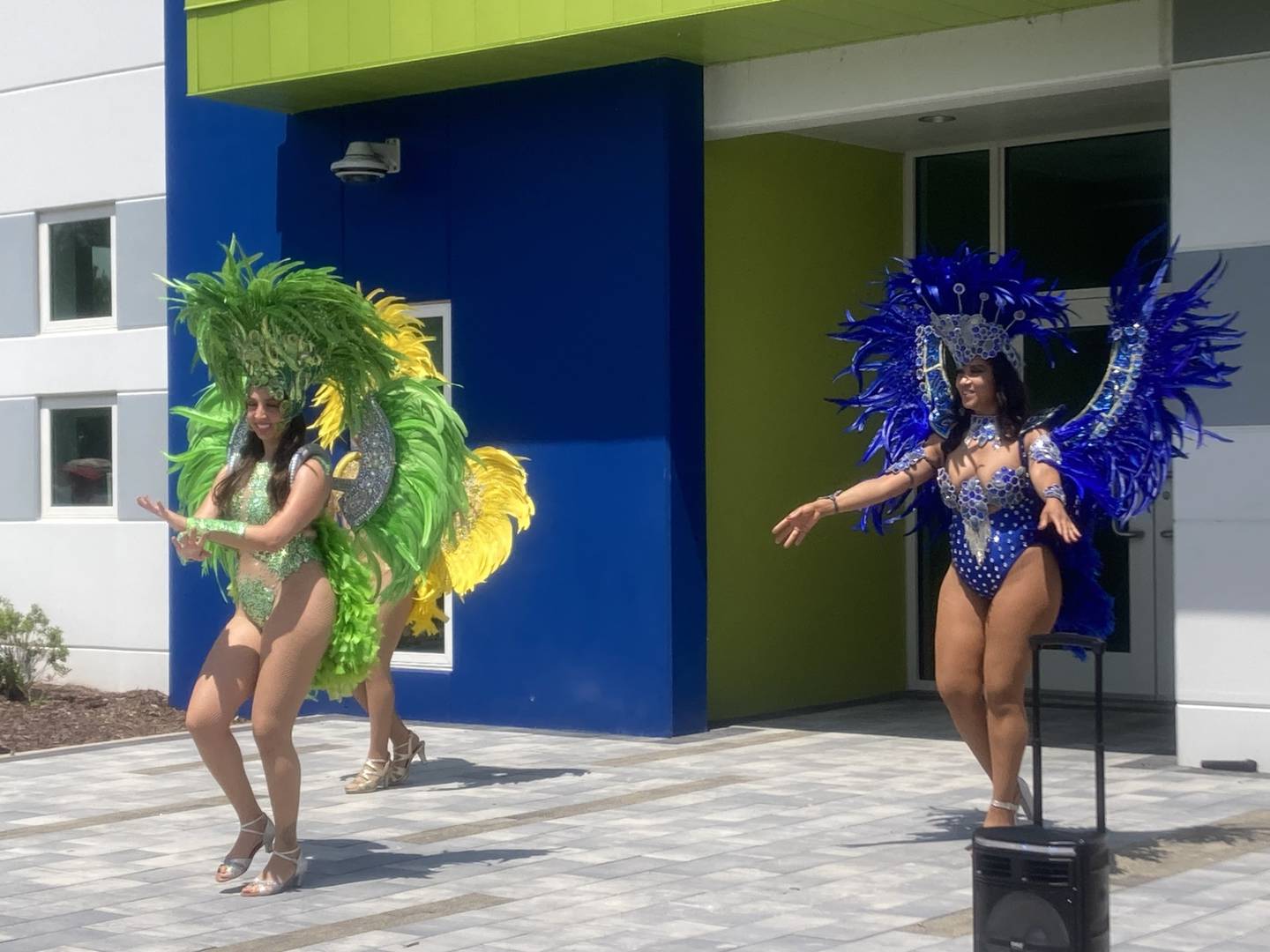 Thata Samba Show dancers perform at the Plainfield Park District's World of Food Trucks Event.