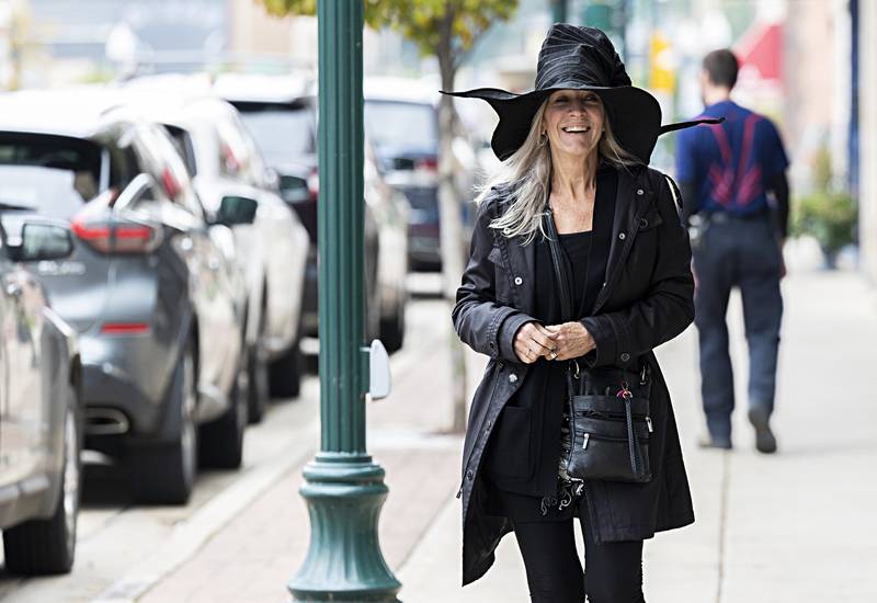 Marcy Lawrence of Sterling checks out downtown Dixon Thursday, Oct. 12, 2023 as part of Discover Dixon’s Witches Night Out. Local businesses offered sales and/or raffle items as part of the shop local promotion.