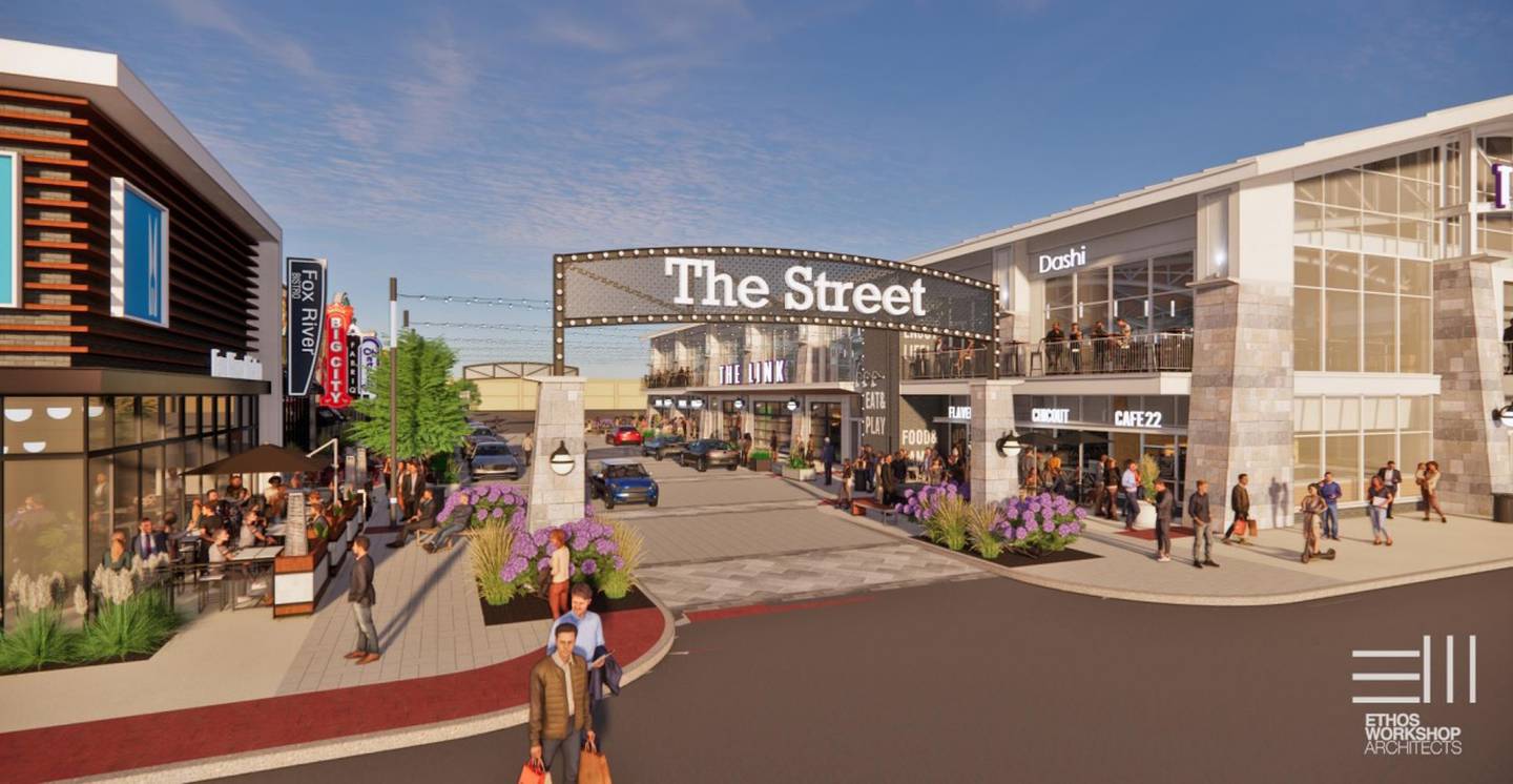 The Street at Algonquin Commons is planned to contain many amenities and upgrades as part of a $90 million project at the center. The project will be up for a final vote on Tuesday, May 16, 2023.