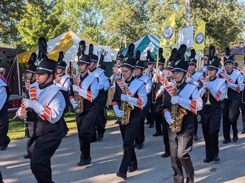 The Sandwich High School Renegade Regiment marching band helped kick off the opening of the Sandwich Fair on Wednesday.