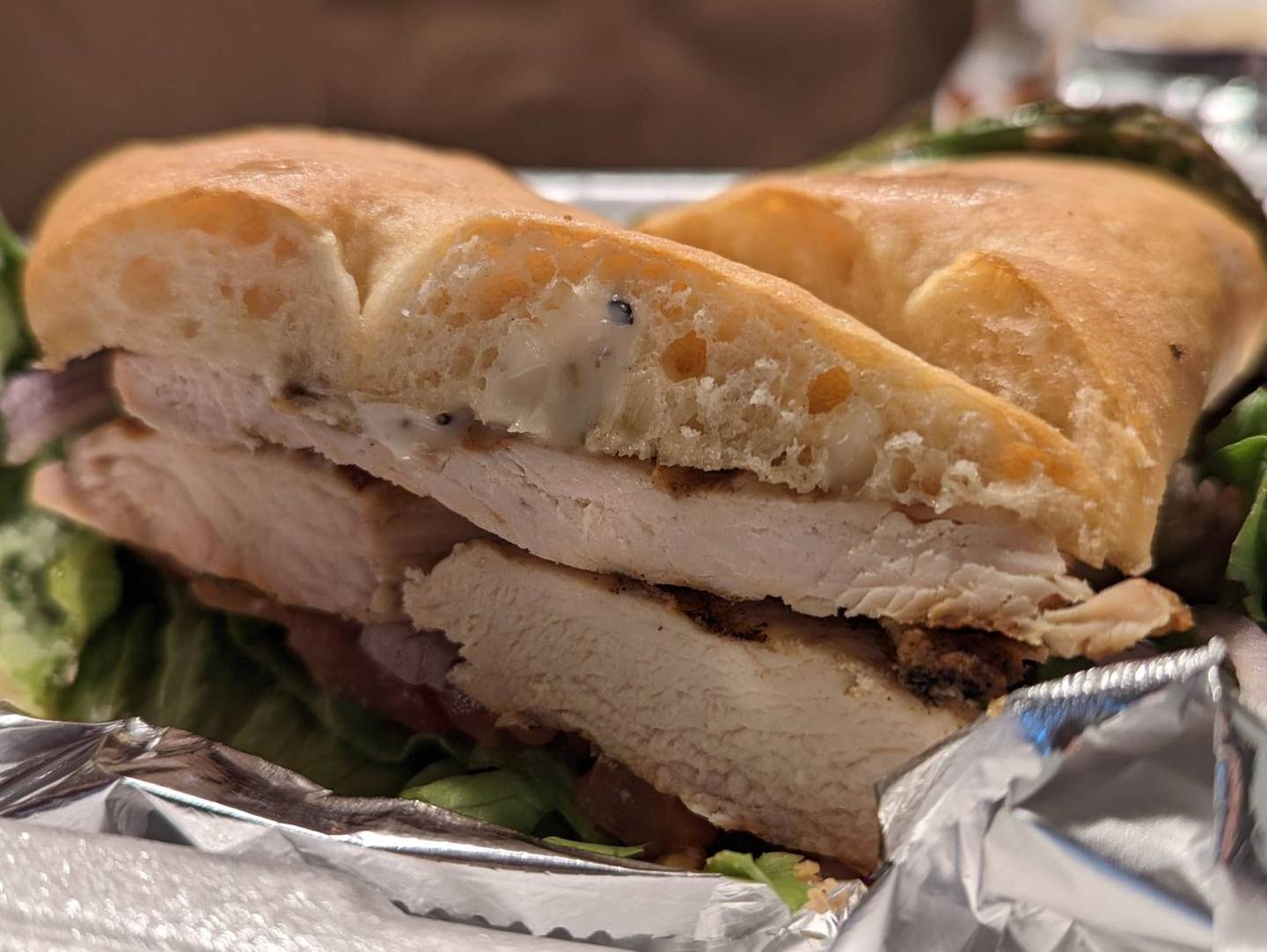 Pictured is the 815 grilled chicken sandwich from Craft'd Plainfield.