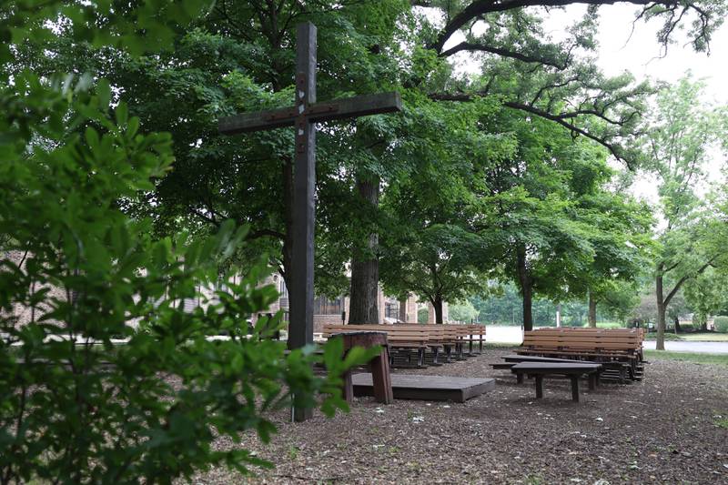 United Methodist Church of New Lenox sits in a wooded area of New Lenox.