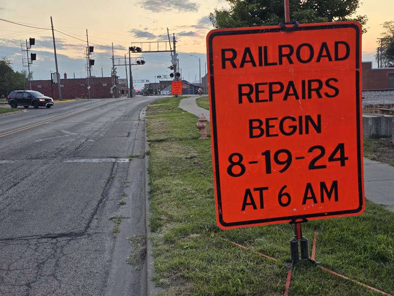 The Burlington Northern-Santa Fe railroad crossing at Main Street in Streator is scheduled to close at 6 a.m. Monday, Aug. 19, 2024.