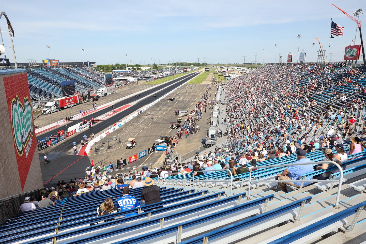 Race fans pack the stands for NHRA’s Gerber Collision and Glass Route 66 Nationals at Route 66 Raceway on Sunday, May 19, 2024 in Joliet.