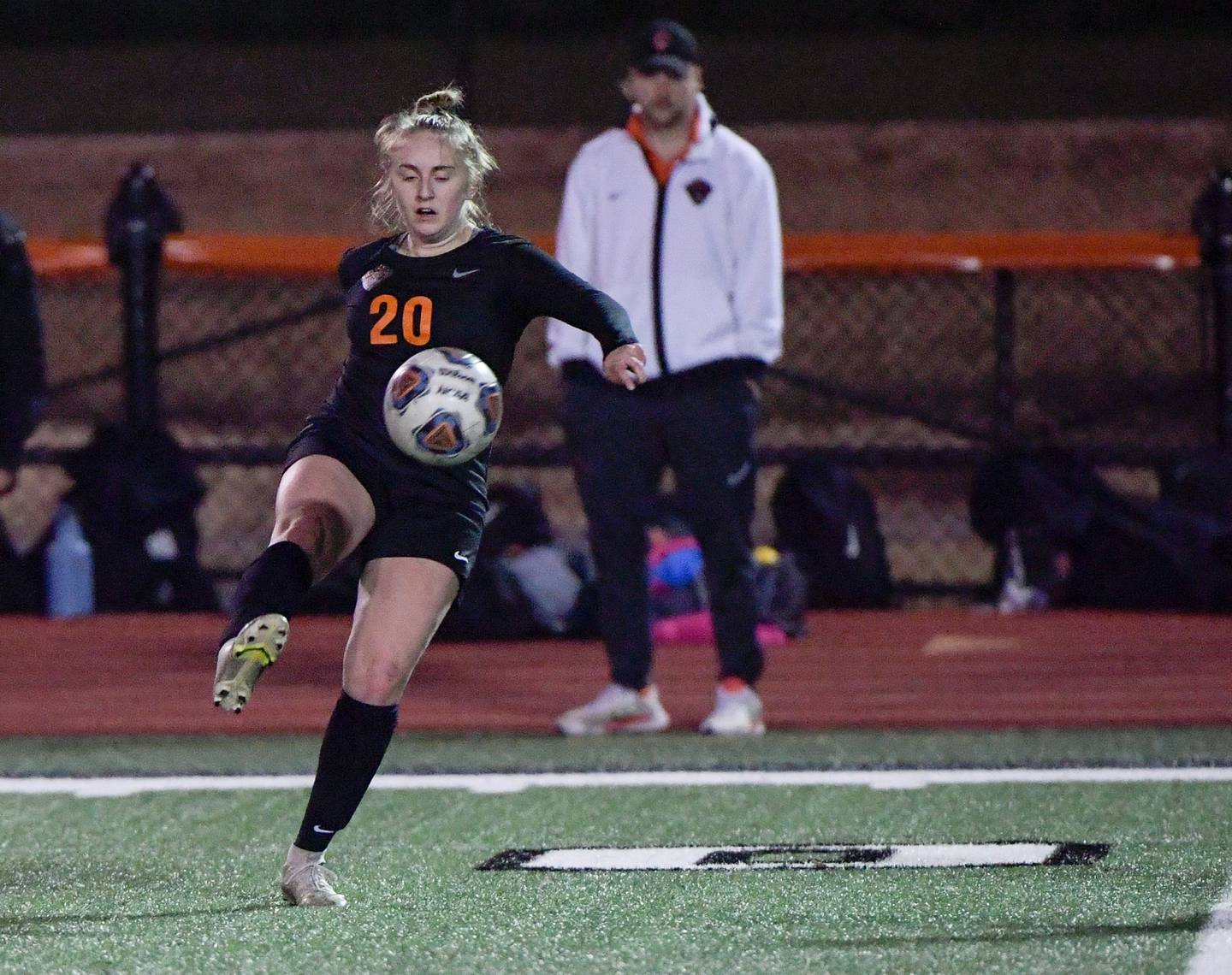 St. Charles East's McKenna Gahagan (20) during a game against the Fremd on Tuesday, March 15, 2022.