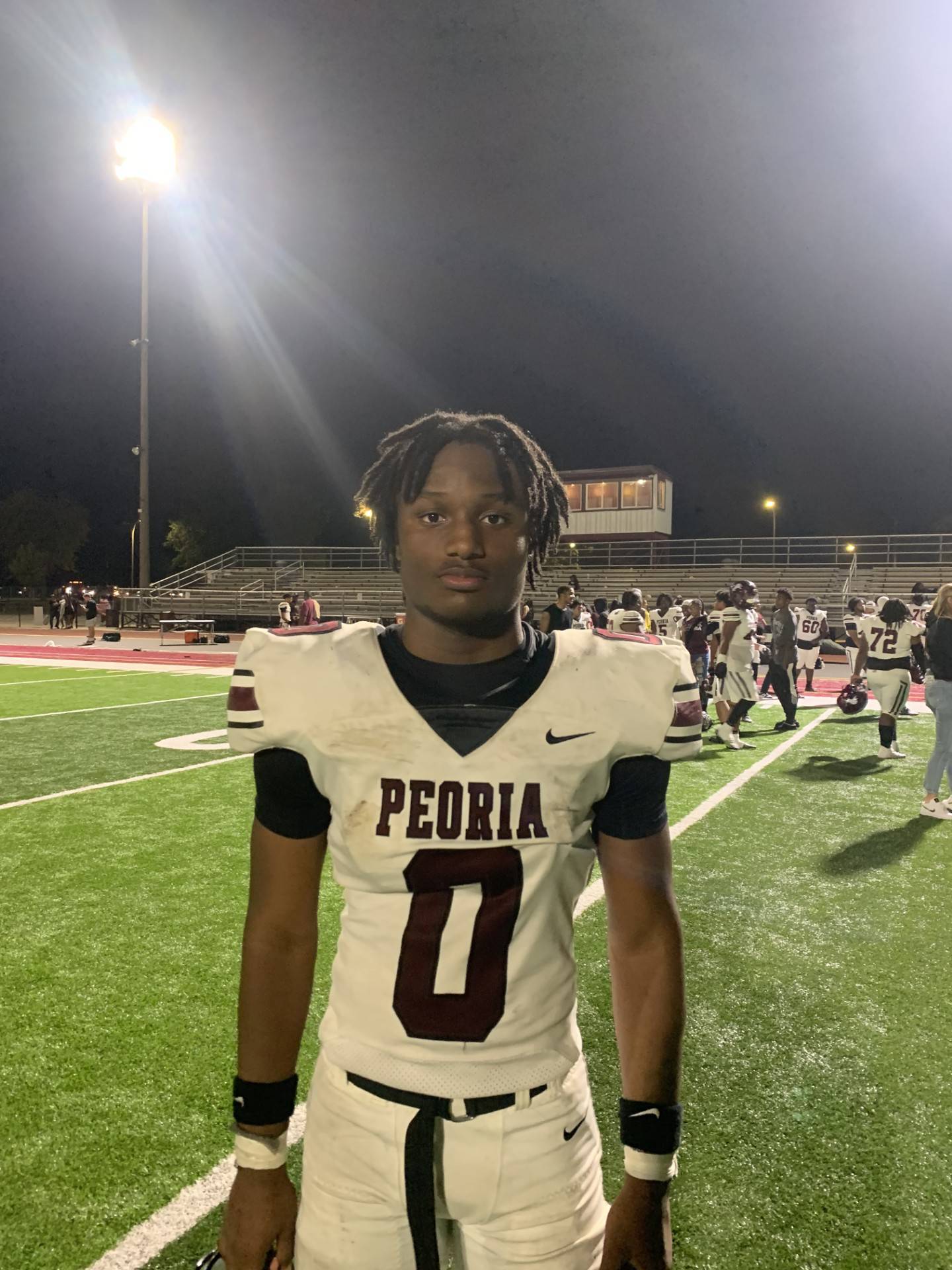 Peoria running back Detaurion Pollard led the Lions with 32 carries for 219 yards and two touchdowns in a 58-52 victory over Morris.