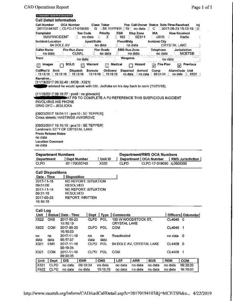 5 years of police reports from home of missing Crystal Lake boy