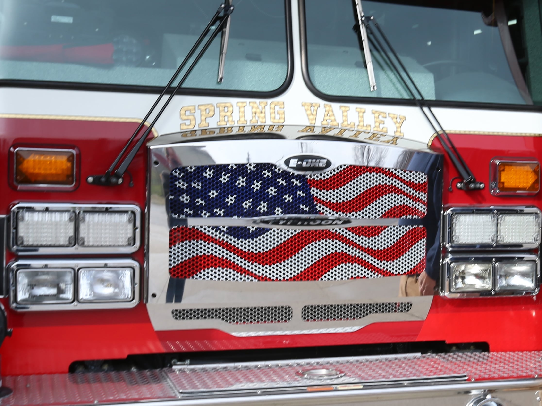 Spring Valley fire chief Todd Bogatitus poses for a photo by a fire truck on Thursday, March 14, 2024 at the Spring Valley Fire Station.