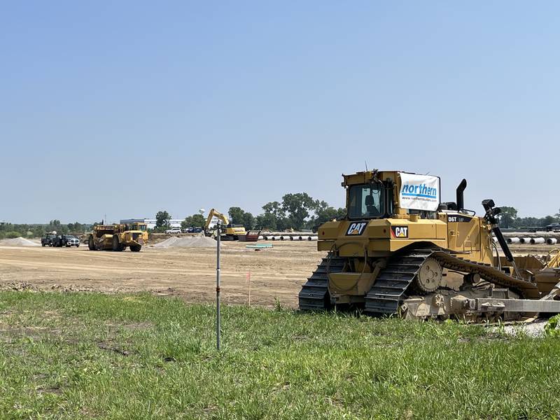 Construction site for the incoming Agile Cold Storage facility in Joliet.