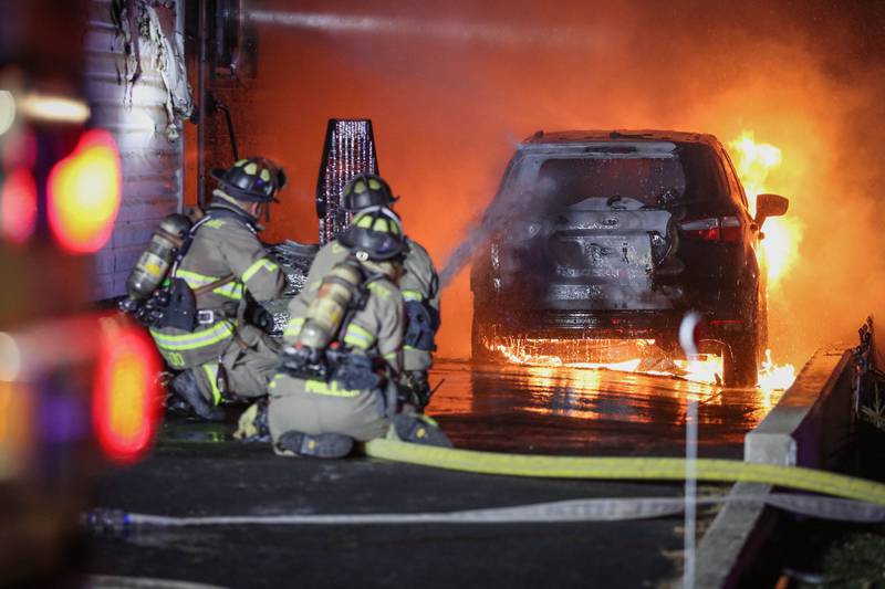 Crystal Lake firefighters and other area fire districts responded just after midnight to a fire in the 100 block of Rosedale Avenue in Crystal Lake.