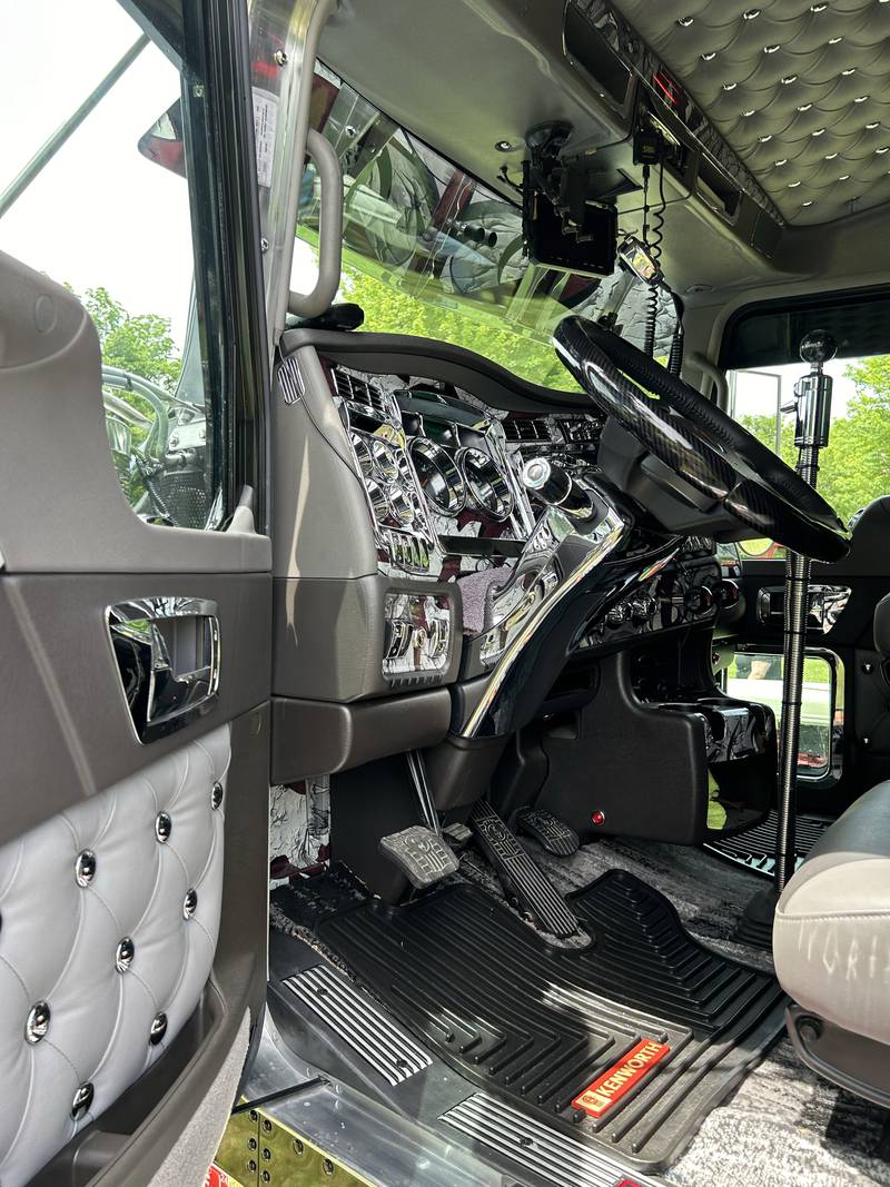 This is what the dash looked like in the  2024 Kenworth W900L owned by Shawn Swanson of Prophetstown.