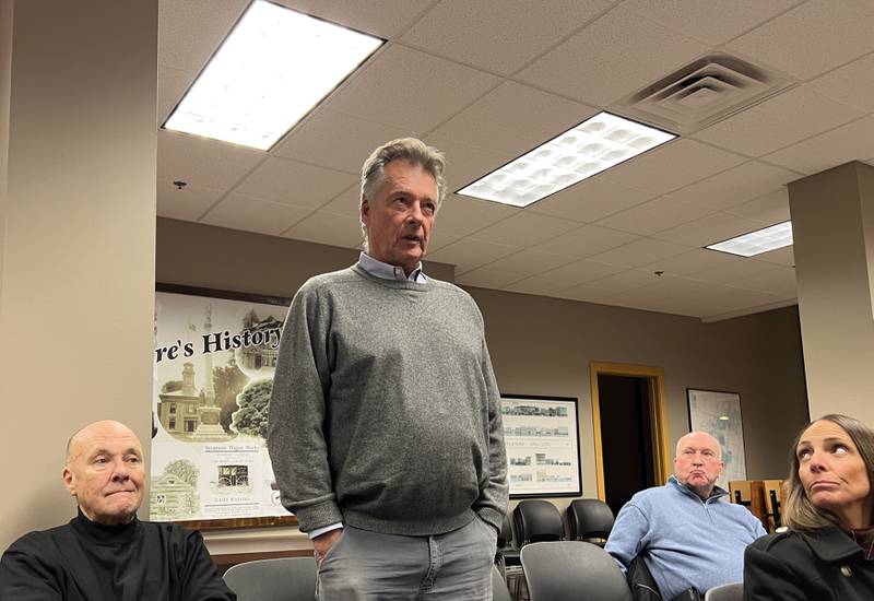 Randy Yoch spoke during the Jan. 8, 2024, Sycamore Planning and Zoning Commission meeting. He's seeking to have his Sycamore property re-zoned to allow for the construction of a 10 building, 40 unit townhome complex.
