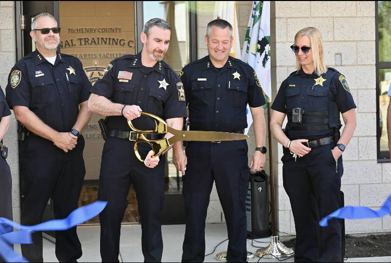 Officials cut the ribbon May 23, 2024 at the McHenry County Regional Training Center Firearms Facility in Cary.